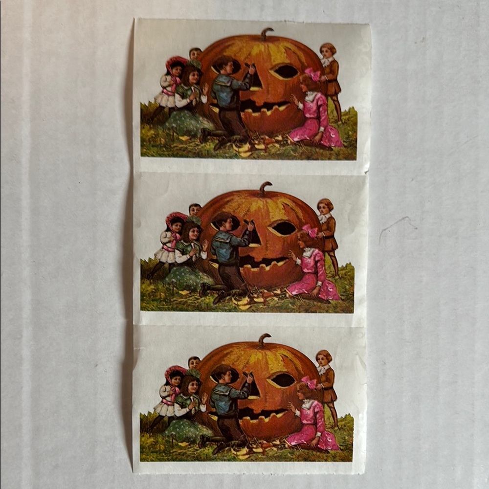 Vintage Halloween Pumpkin Stickers